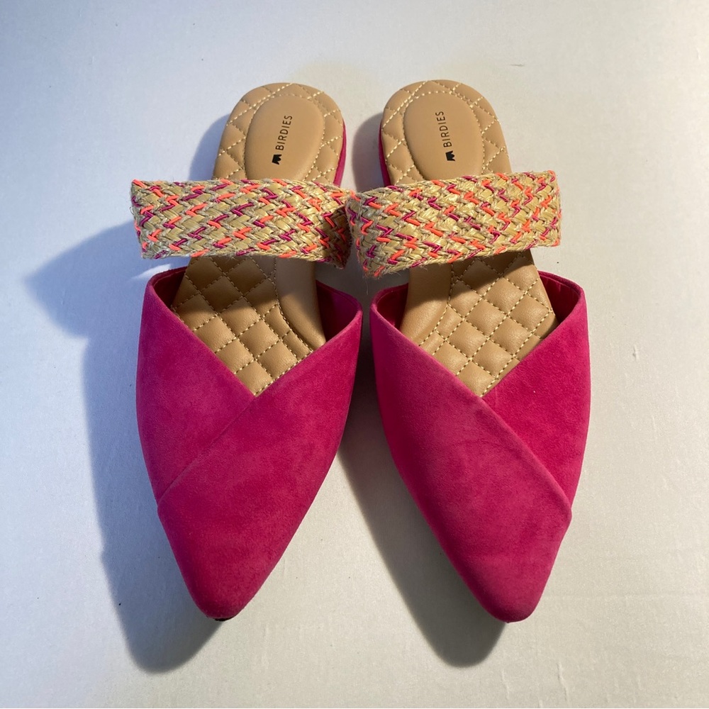 Birdies Suede The Swan fuscia slip on sz 10